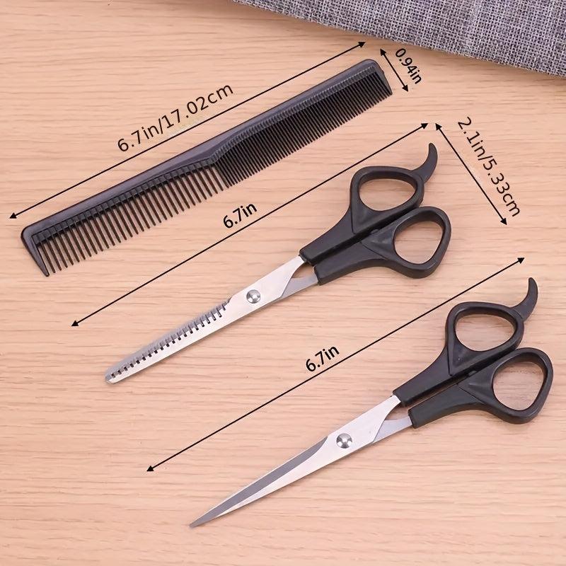 3pcs Hairdressing Scissors Comb Set 15 24 Cm Hair Cutting Thinning Scissors