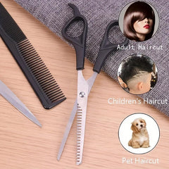 3pcs Hairdressing Scissors Comb Set 15 24 Cm Hair Cutting Thinning Scissors