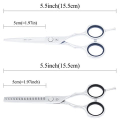 Professional Hair Cutting Shears Thinning Scissors 440C Salon Barber