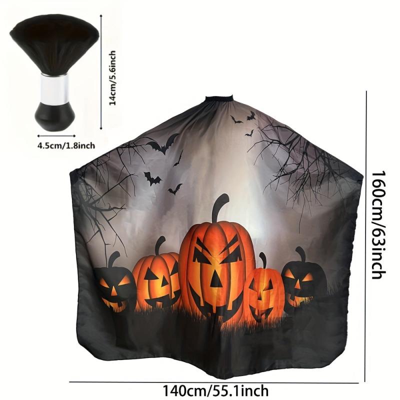 Halloween Pumpkin Pattern Hair Cutting Cape Professional Haircut Styling