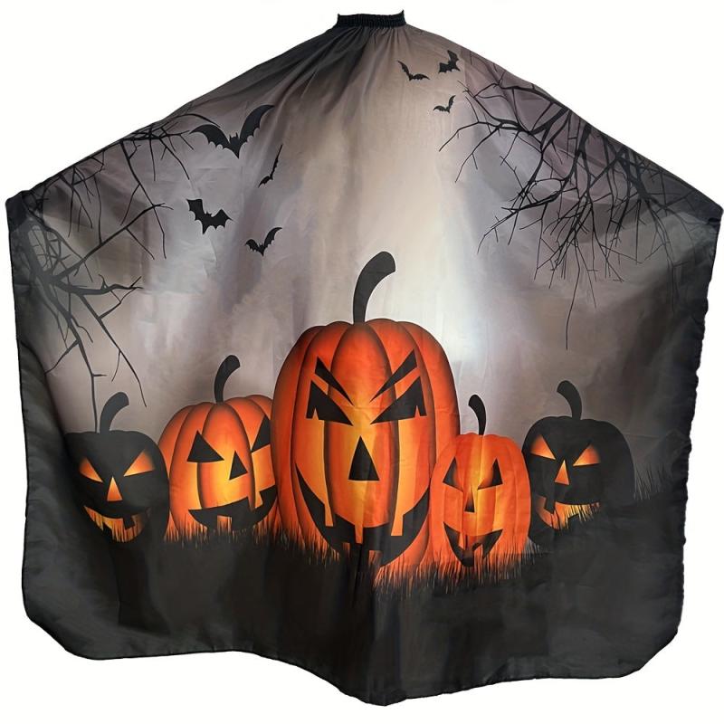 Halloween Pumpkin Pattern Hair Cutting Cape Professional Haircut Styling