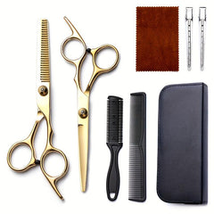 8pcs Hair Scissor Cutting Thinning Set with Styling Accessories