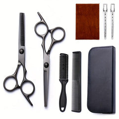 8pcs Hair Scissor Cutting Thinning Set with Styling Accessories