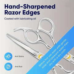 Professional Hair Cutting Scissors with Comb 16.51 cm Razor Edge