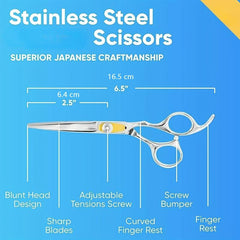 Professional Hair Cutting Scissors with Comb 16.51 cm Razor Edge