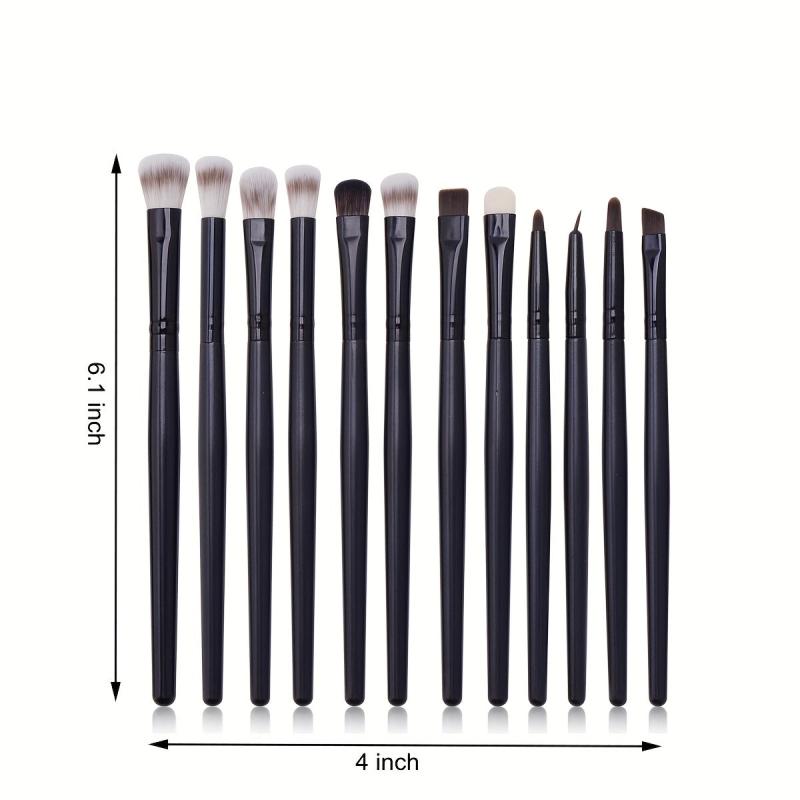 12pcs Professional Eye Makeup Brush Set Synthetic Highlighter Eyeshadow Eyeliner