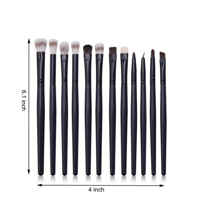 12pcs Professional Eye Makeup Brush Set Synthetic Highlighter Eyeshadow Eyeliner