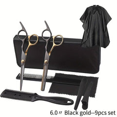 Haircut Scissors Kit Thinning Barber Scissors Texturizing Salon Razor Edge