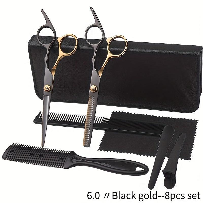 Haircut Scissors Kit Thinning Barber Scissors Texturizing Salon Razor Edge