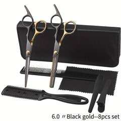 Haircut Scissors Kit Thinning Barber Scissors Texturizing Salon Razor Edge