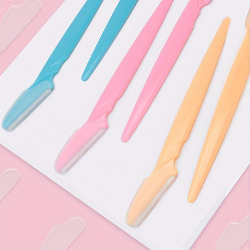 12pcs Precision Eyebrow Razor with Cover - Shape and Trim Facial Hair