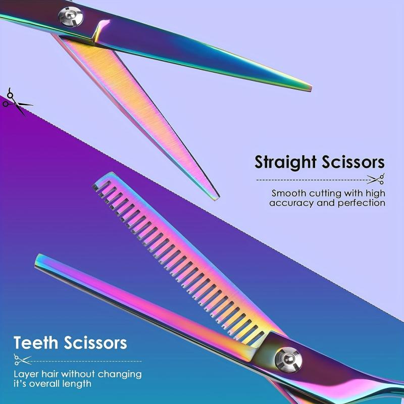 Professional Hair Cutting Thinning Scissors Set for Barber Salon Home Use