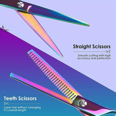 Professional Hair Cutting Thinning Scissors Set for Barber Salon Home Use