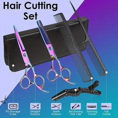 Professional Hair Cutting Thinning Scissors Set for Barber Salon Home Use