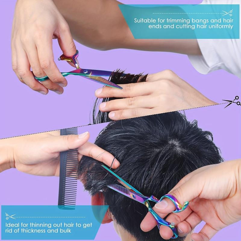 Professional Hair Cutting Thinning Scissors Set for Barber Salon Home Use