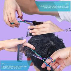Professional Hair Cutting Thinning Scissors Set for Barber Salon Home Use