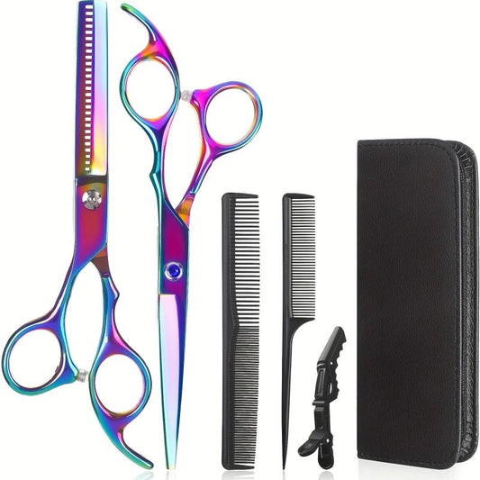 Professional Hair Cutting Thinning Scissors Set for Barber Salon Home Use