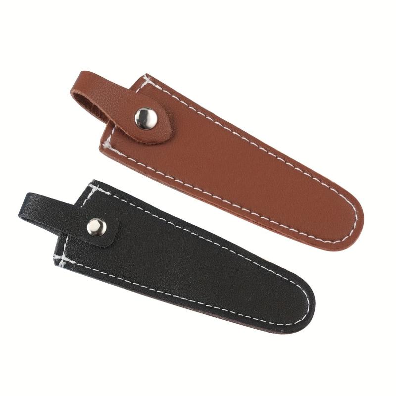 Scissors Sheathing Safety PU Leather Cover - Portable Beauty Tool Protective Bag