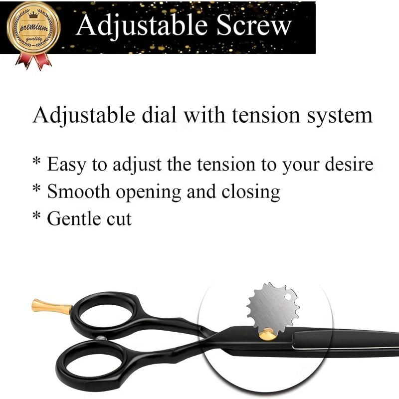 Hair Cutting Scissors Set with Razor & Case