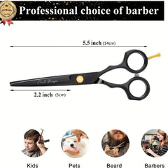 Hair Cutting Scissors Set with Razor & Case