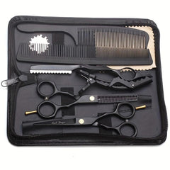 Hair Cutting Scissors Set with Razor & Case