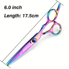 15 24 Cm Colored High Screw Diagonal Tail Hair Cutting Scissors