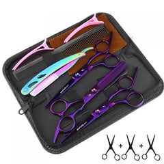 15 24 Cm Colored High Screw Diagonal Tail Hair Cutting Scissors