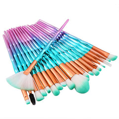 20-Piece Diamond Handle Makeup Brushes Set