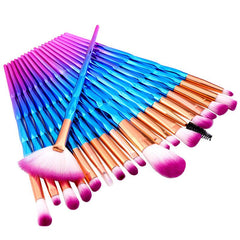 20-Piece Diamond Handle Makeup Brushes Set