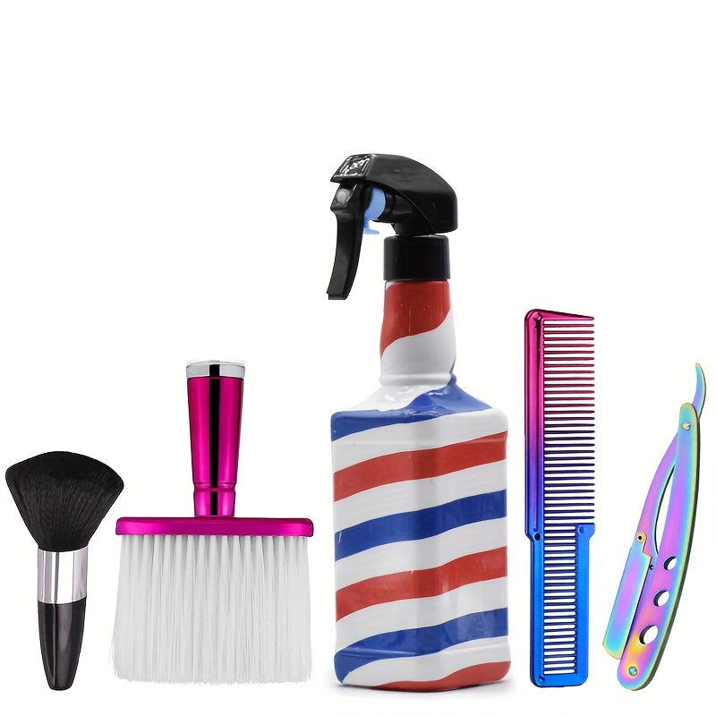 Vintage Hair Comb & Spray Bottle Kit 500ml Hairdressing Sprayer Brush Styling
