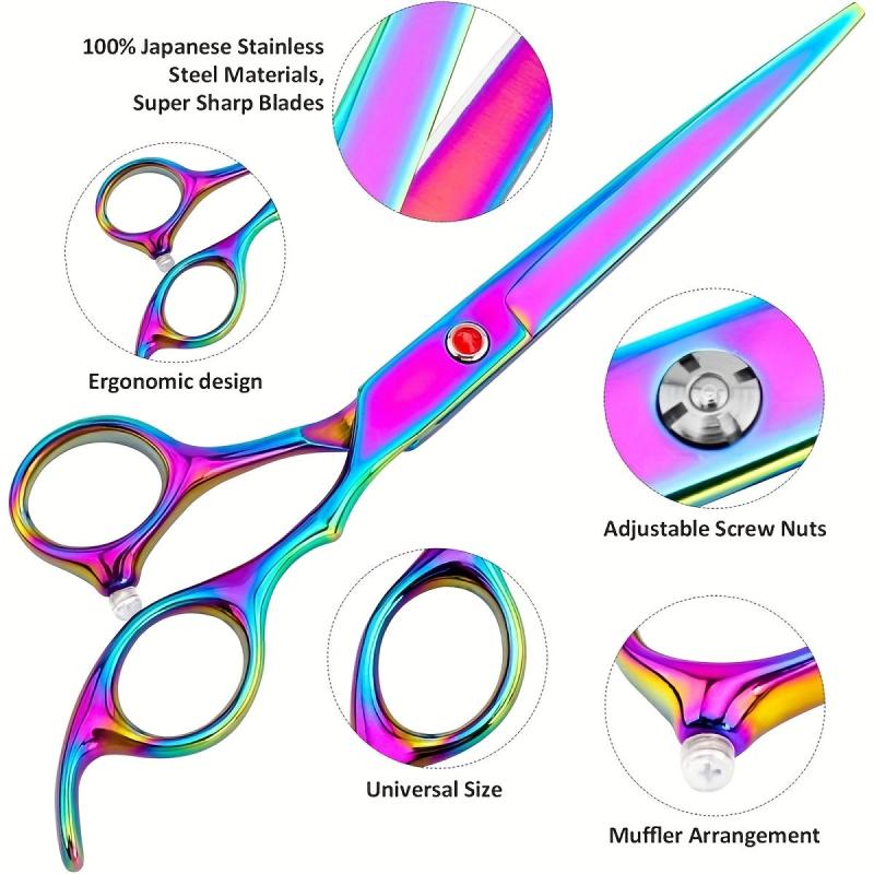 Professional 17 24 15 78 Cm Rainbow Hairdressing Scissors