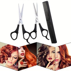 Barber Haircut Set Scissors Thinning Shears Comb