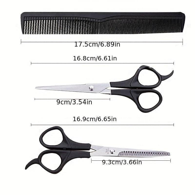 Barber Haircut Set Scissors Thinning Shears Comb