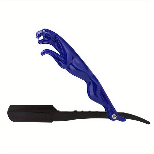 Vintage Damascus Shaving Razor with Leopard Decor