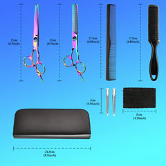 8pcs Hair Cutting Scissors Kit for Professional Hairdressing