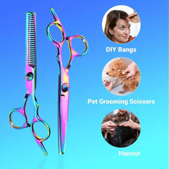8pcs Hair Cutting Scissors Kit for Professional Hairdressing
