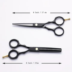 Hair Cutting Scissors Set - Stainless Steel Shears for Barber Salon