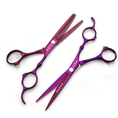15 24 Cm Hair Cutting Scissors Set With Combs PU Leather Case