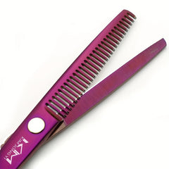 15 24 Cm Hair Cutting Scissors Set With Combs PU Leather Case