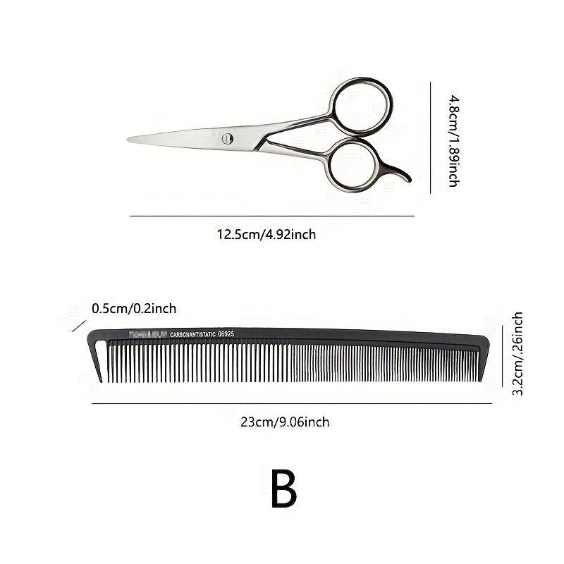 Haircut Scissors Stainless Steel Beard Scissors Nose Hair Scissors
