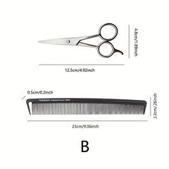 Haircut Scissors Stainless Steel Beard Scissors Nose Hair Scissors