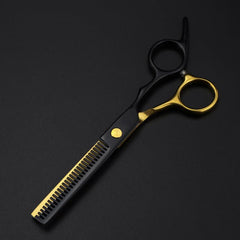 Professional Golden Hairdressing Scissors Haircut Thinning Shears