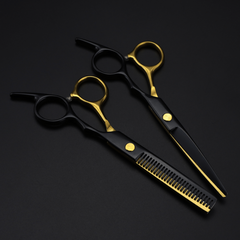 Professional Golden Hairdressing Scissors Haircut Thinning Shears