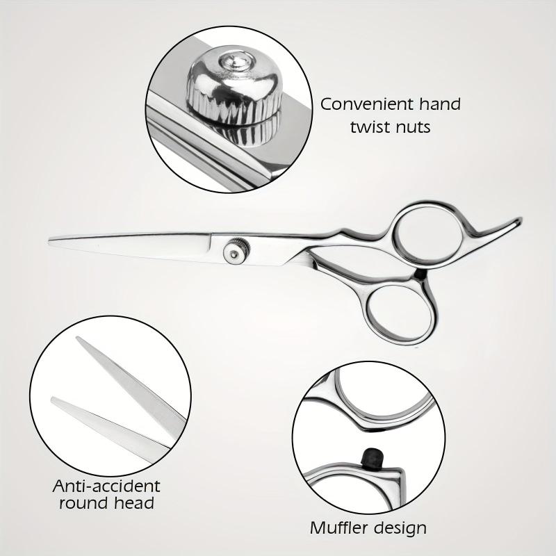 10pcs Hair Cutting Scissors Stainless Steel Hairdressing Shears Set