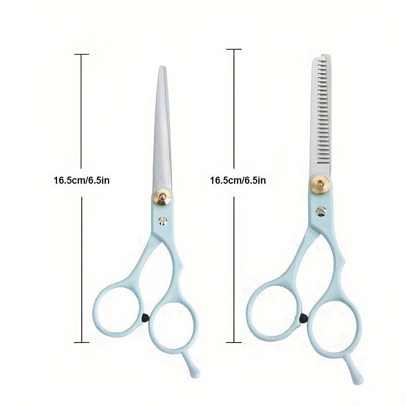 9Pcs Hair Cutting Scissors Kit Stainless Steel Professional Hairdressing Shears