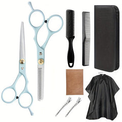 9Pcs Hair Cutting Scissors Kit Stainless Steel Professional Hairdressing Shears