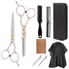 9Pcs Hair Cutting Scissors Kit Stainless Steel Professional Hairdressing Shears
