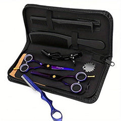Professional 5.5 Inch Hair Cutting Scissors Set With Razor Titanium
