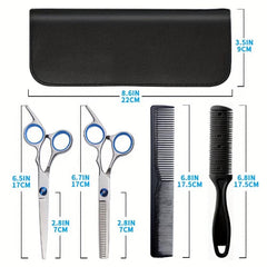 Professional Hair Cutting Scissors Kit 4CR13 Stainless Steel