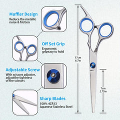 Professional Hair Cutting Scissors Kit 4CR13 Stainless Steel